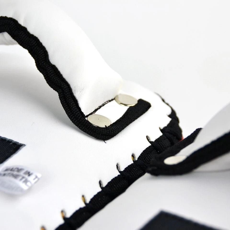 KPS2 MTG Pro White-Red Synthetic Thai Kick Pads 2 KPS2 MTG Pro White-Red Synthetic Thai Kick Pads - Image 2