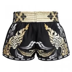 MRS201 TUFF Muay Thai Shorts Retro Style Thai King Of Naga Black -Boxing Shop mrs201 tuff muay thai shorts retro style thai king of naga black 767670