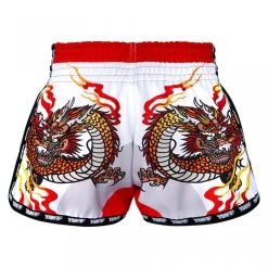MRS204 TUFF Muay Thai Shorts Retro Style White Chinese Dragon -Boxing Shop mrs204 tuff muay thai shorts retro style white chinese dragon 420852