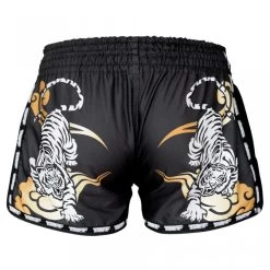 MRS301 TUFF Muay Thai Shorts Retro Style Black Double Tiger With Gold Text 7 MRS301 TUFF Muay Thai Shorts Retro Style Black Double Tiger With Gold Text -Boxing Shop mrs301 tuff muay thai shorts retro style black double tiger with gold text 111941