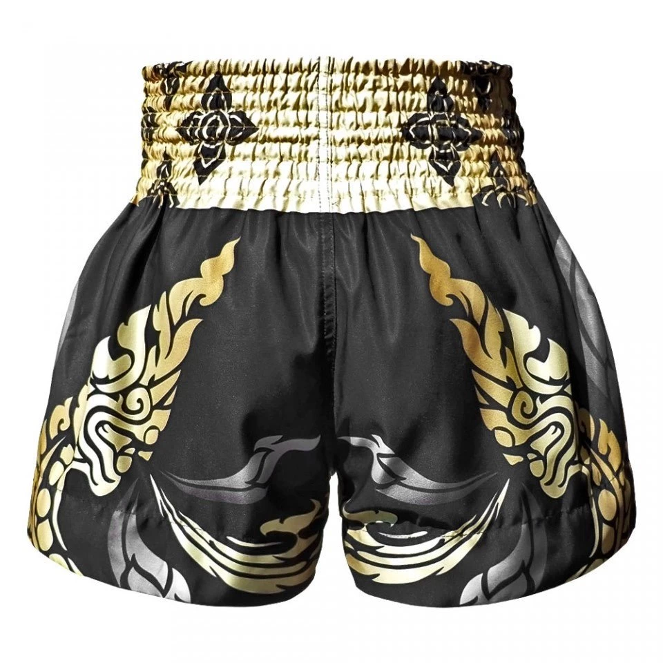 MS631 TUFF Muay Thai Shorts Thai King Of Naga Black 4 MS631 TUFF Muay Thai Shorts Thai King Of Naga Black - Image 4