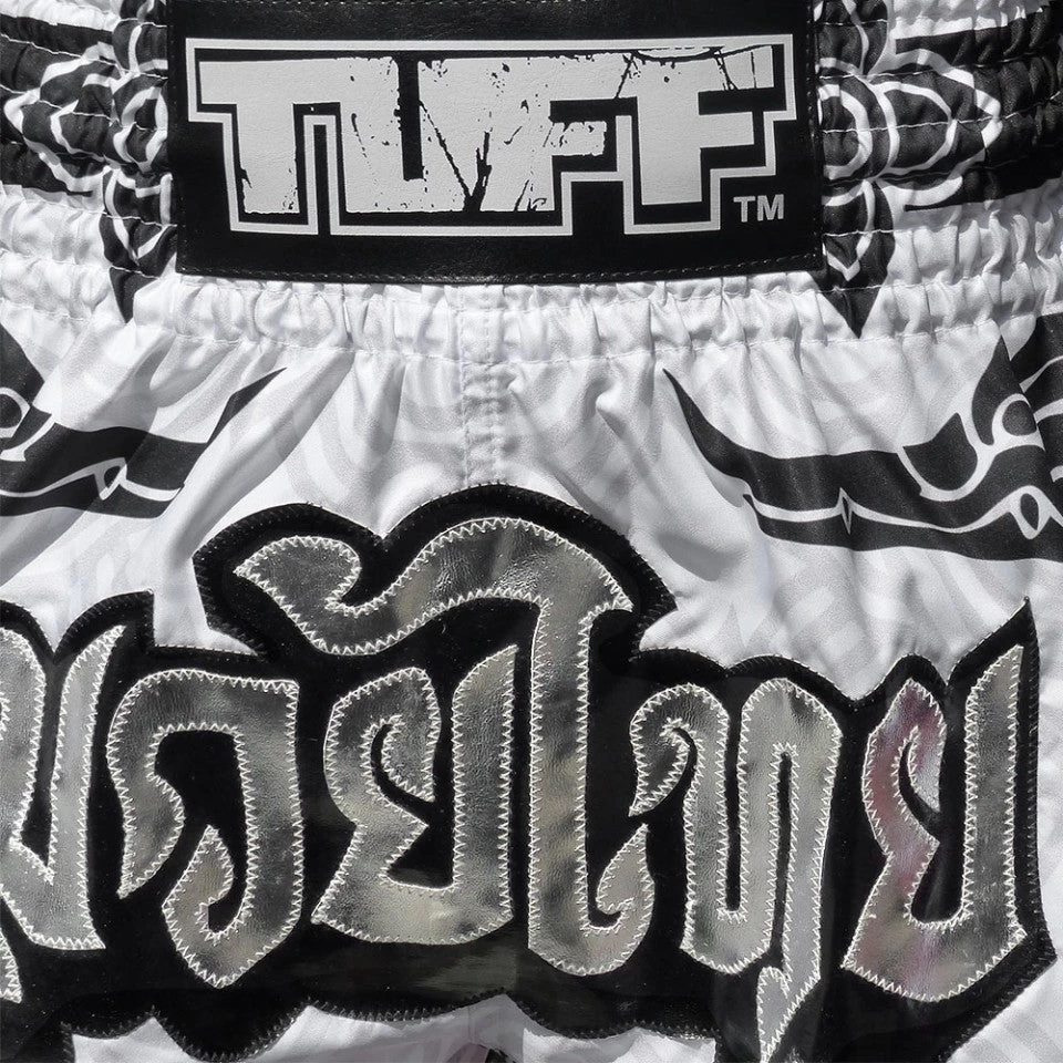 MS631 TUFF Muay Thai Shorts The Great Hongsa White 5 MS631 TUFF Muay Thai Shorts The Great Hongsa White - Image 5