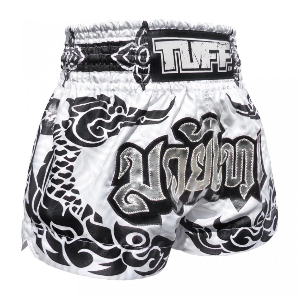 MS631 TUFF Muay Thai Shorts The Great Hongsa White 3 MS631 TUFF Muay Thai Shorts The Great Hongsa White - Image 3