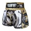 MS634 TUFF Muay Thai Shorts Golden Gladiator In White