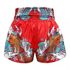 MS637 TUFF Muay Thai Shorts Red Japanese Koi Fish -Boxing Shop ms637 tuff muay thai shorts red japanese koi fish 150160