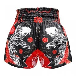 MS638 TUFF Muay Thai Shorts Black Japanese Koi Fish -Boxing Shop ms638 tuff muay thai shorts black japanese koi fish 396154