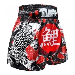 MS638 TUFF Muay Thai Shorts Black Japanese Koi Fish -Boxing Shop ms638 tuff muay thai shorts black japanese koi fish 747291