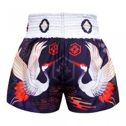 MS639 TUFF Muay Thai Shorts Navy Blue Japanese Drawing Crane Birds 7 MS639 TUFF Muay Thai Shorts Navy Blue Japanese Drawing Crane Birds -Boxing Shop ms639 tuff muay thai shorts navy blue japanese drawing crane birds 284729