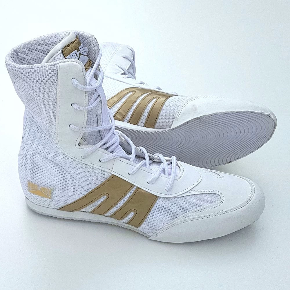 Pro Box Boxing Boots - White/Gold 1 Pro Box Boxing Boots - White/Gold
