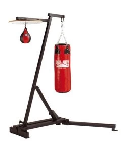 Pro Box Free Standing Punch Bag Frame Complete With Speedball Platform