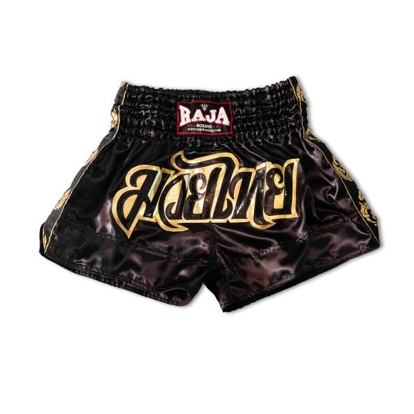 Raja Classic Muay Thai Shorts - Black 1 Raja Classic Muay Thai Shorts - Black