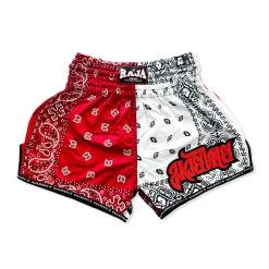 Raja Classic Muay Thai Shorts - Red Pattern