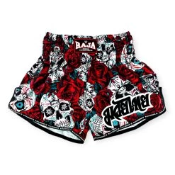 Raja Classic Muay Thai Shorts - Rose Skull