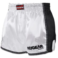 Revgear Original Muay Thai Shorts - White -Boxing Shop revgear original muay thai shorts white 574792