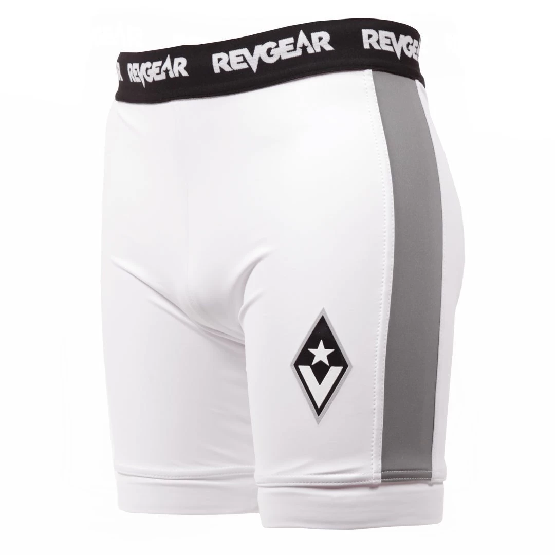 Revgear Staredown Revolution Vale Tudo Shorts - White/Black 1 Revgear Staredown Revolution Vale Tudo Shorts - White/Black