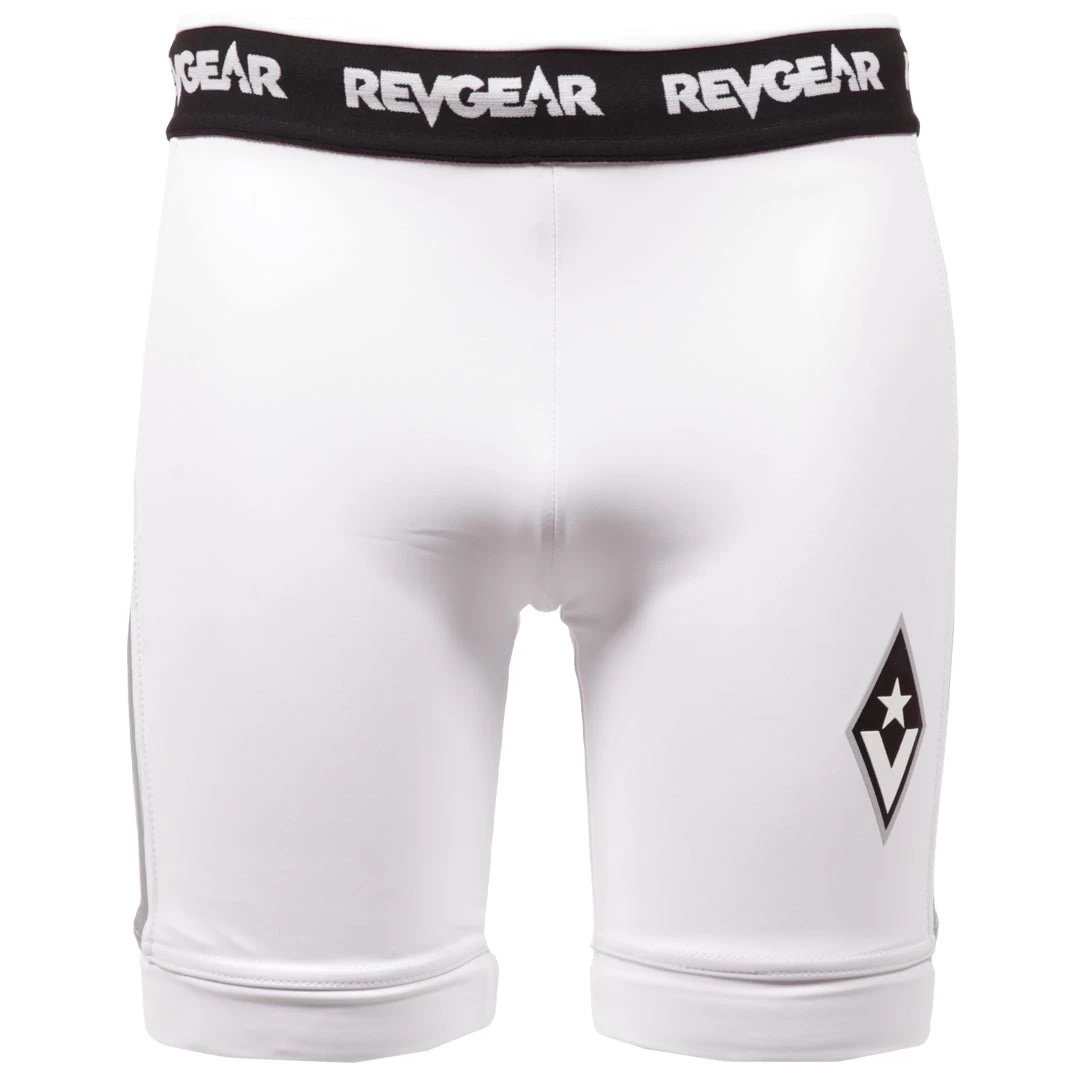 Revgear Staredown Revolution Vale Tudo Shorts - White/Black 2 Revgear Staredown Revolution Vale Tudo Shorts - White/Black - Image 2
