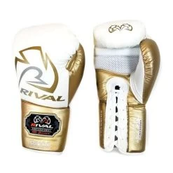 Rival RS100 Professional Lace-Up Sparring Glove – Black/Gold -Boxing Shop rival RS100 whitegold 02 1