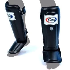 SP3 Fairtex Black Double Padded Shin Pads