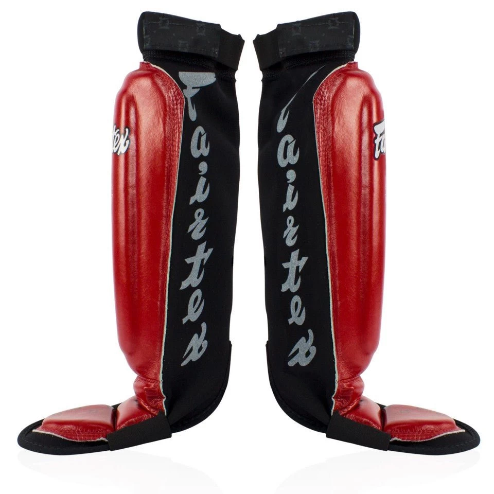 SP6 Fairtex Red MMA Style Shin Pads 3 SP6 Fairtex Red MMA Style Shin Pads - Image 3
