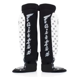SP6 Fairtex White-Black MMA Style Shin Pads -Boxing Shop sp6 fairtex white black mma style shin pads 287290