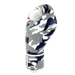 Sandee Sport Camo Synthetic Leather Boxing Glove – Grey/Black/White -Boxing Shop sport camo grey 3
