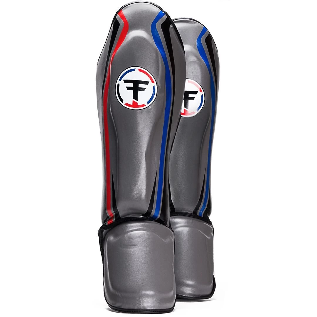 Thai Fighter Shin Guards - Grey 1 Thai Fighter Shin Guards - Grey