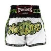 Twins TBS-SK2 White Skull Muay Thai Shorts