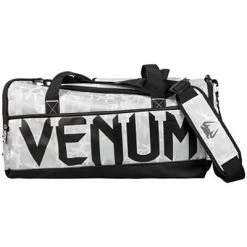 Venum Sparring Sport Bag White-Black -Boxing Shop venum sparring sport bag white black 3 lg