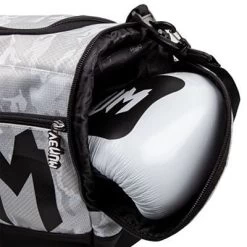 Venum Sparring Sport Bag White-Black -Boxing Shop venum sparring sport bag white black 4 lg