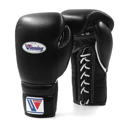 Winning MS Training Gloves Lace Up – Black 1 Winning MS Training Gloves Lace Up – Black