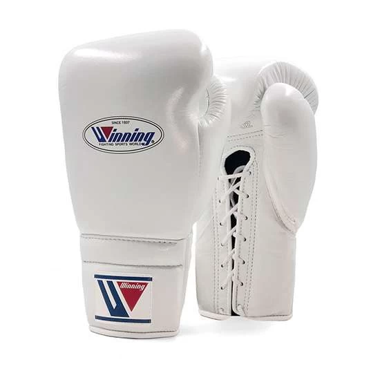 Winning MS Training Gloves Lace Up – White 1 Winning MS Training Gloves Lace Up – White